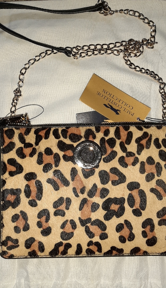 Paul Costelloe Leopard Leather Crossbody bag